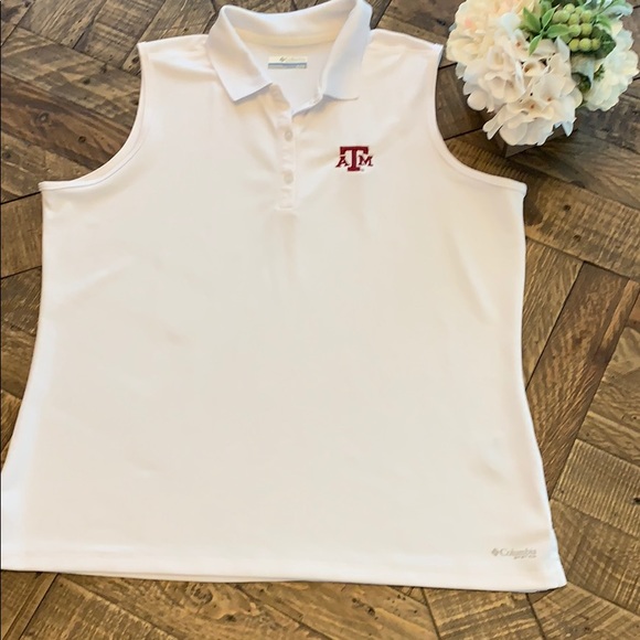 Columbia Tops - Columbia PFG Texas A&M Sleeveless Polo